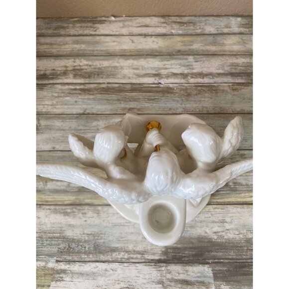 Mikasa Holiday Elegance Angel Trio Candle Holder FK001/703 Japan 1980s - no Box - Picture 8 of 11